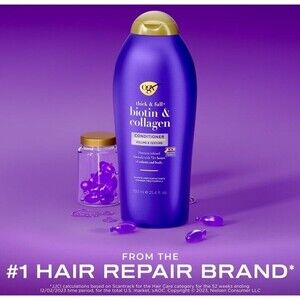 OGX Thick & Full - Biotin & Collagen Conditioner 13 Oz , 72 HR Volume & Texture